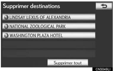 LEXUS IS XE20 Phase 2 (2010-2013) - SUPPRESSION DES DESTINATIONS PARAMÉTRÉES - 1
