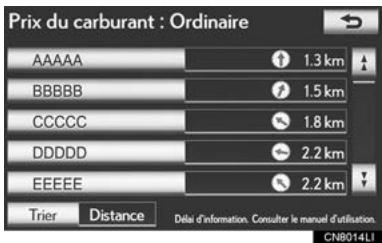 LEXUS IS XE20 Phase 2 (2010-2013) - AFFICHAGE D'INFORMATIONS RELATIVES AXM Fuel Prices - 3