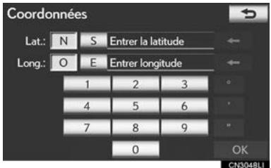 LEXUS IS XE20 Phase 2 (2010-2013) - RECHERCHE DE DESTINATION PAR "Coordonnées" - 1