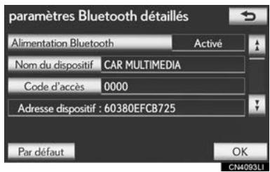 LEXUS IS XE20 Phase 2 (2010-2013) - INITIALISATION DES PARAMÉTRES Bluetooth® - 1