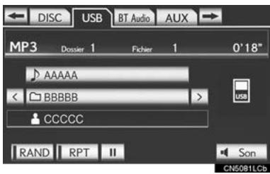 LEXUS IS XE20 Phase 2 (2010-2013) - LECTURE ET MISE SUR PAUSE D'UNE CLÉ USB - 3