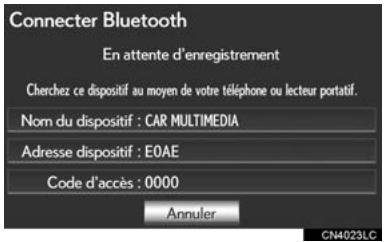 LEXUS IS XE20 Phase 2 (2010-2013) - ENREGISTREMENT D'UN TÉLÉPHONE Bluetooth® - 3