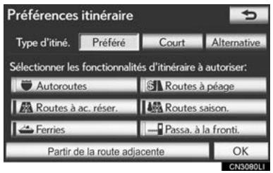 LEXUS IS XE20 Phase 2 (2010-2013) - DÉMARRAGE DE L'ITINÉRAIRE À PARTIR D'UNE ROUTE ADJACENTE - 3