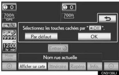 LEXUS IS XE20 Phase 2 (2010-2013) - FONCTION DE DISPOSITION D'ÉCRAN (fonction "▲ Off") - 2