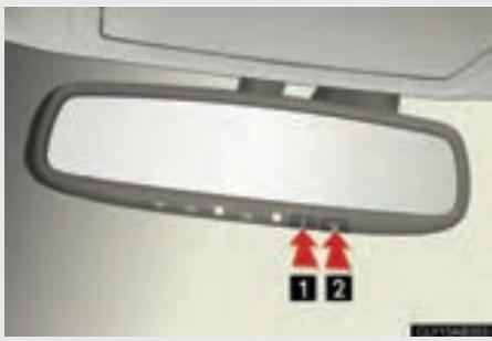 LEXUS IS XE20 Phase 2 (2010-2013) - 1-3. Équipements régibles (sièges, rétroviseurs, volant de direction) Rétroviseur interieur anti-éblouissement - 1