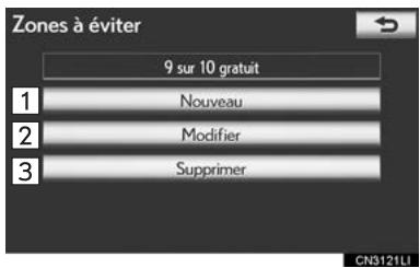 LEXUS IS XE20 Phase 2 (2010-2013) - PARAMÉTRAGE DE “Zones à éviter” - 2