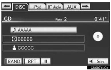 LEXUS IS XE20 Phase 2 (2010-2013) - EN HAUT DE L'ÉCRAN AUDIO - 1