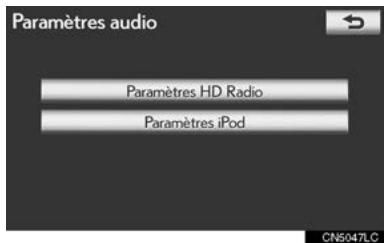LEXUS IS XE20 Phase 2 (2010-2013) - Appuyez sur "Paramètres HD Radio". - 1