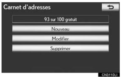 LEXUS IS XE20 Phase 2 (2010-2013) - ENREGISTREMENT DES ENTRÉES DU CARNET D'ADRESSES - 1