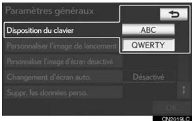 LEXUS IS XE20 Phase 2 (2010-2013) - SELECTION DE LA DISPOSITION DU CLAVIER - 2