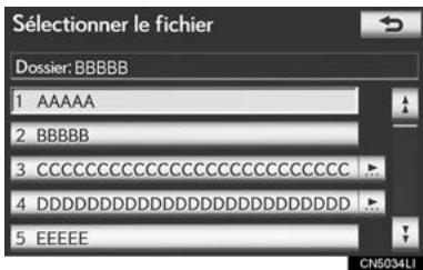 LEXUS IS XE20 Phase 2 (2010-2013) - SUR L'ECRAN DE LISTE DE FICHIERS/PISTES - 1