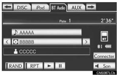 LEXUS IS XE20 Phase 2 (2010-2013) - FONCTIONNEMENT DE L'AUDIO Bluetooth® - 1
