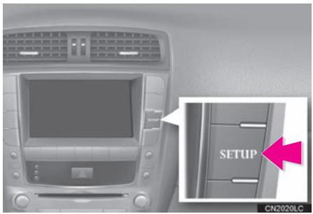 LEXUS IS XE20 Phase 2 (2010-2013) - Appuyez sur le bouton "SETUP". - 1