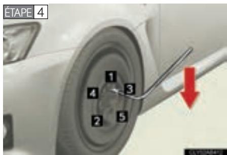 LEXUS IS XE20 Phase 2 (2010-2013) - Montage de la roue de secours - 5