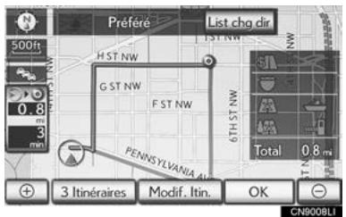 LEXUS IS XE20 Phase 2 (2010-2013) - Pour démarrer le guidage, appuyez sur "OK". - 1