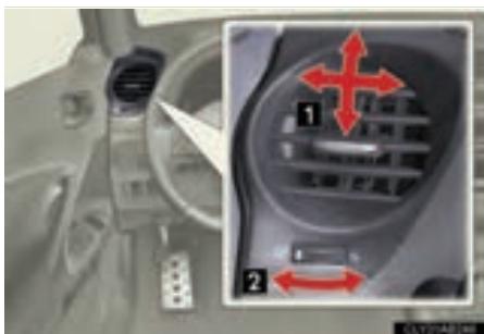 LEXUS IS XE20 Phase 2 (2010-2013) - Orientation et ouverture/fermeture des aérateurs - 2