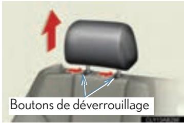 LEXUS IS XE20 Phase 2 (2010-2013) - Démontage des appuis-têtes (sièges arrêté) - 1