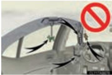 LEXUS IS XE20 Phase 2 (2010-2013) - Precautions concerning les coussins gonflables SRS - 2