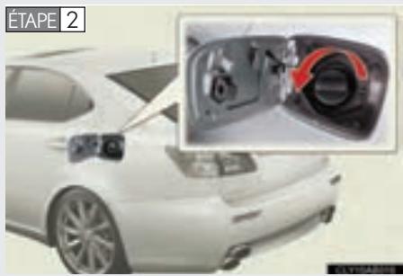 LEXUS IS XE20 Phase 2 (2010-2013) - Ouverture du bouchon de réserve de carburant - 2