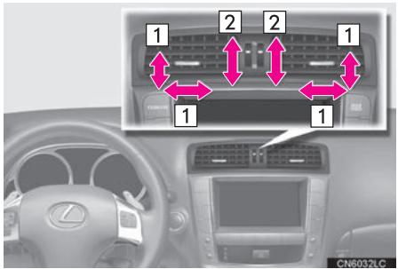 LEXUS IS XE20 Phase 2 (2010-2013) - Sorties centrales avant - 1