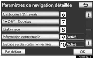 LEXUS IS XE20 Phase 2 (2010-2013) - ÉCRANS DES PARAMÉTRES DE NAVIGATION - 2