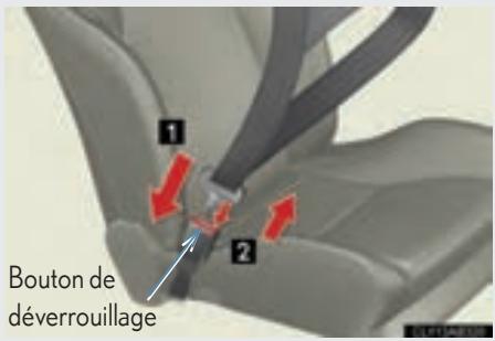 LEXUS IS XE20 Phase 2 (2010-2013) - 1-3. Équipements régibles (sièges, rétroviseurs, volant de direction) Ceintures de sécurité - 2