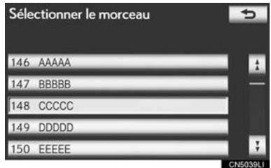 LEXUS IS XE20 Phase 2 (2010-2013) - SUR L'ÉCRAN DE LISTE DE PISTES - 1