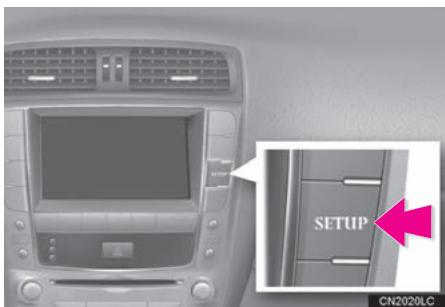 LEXUS IS XE20 Phase 2 (2010-2013) - Appuyez sur le bouton "SETUP". - 1