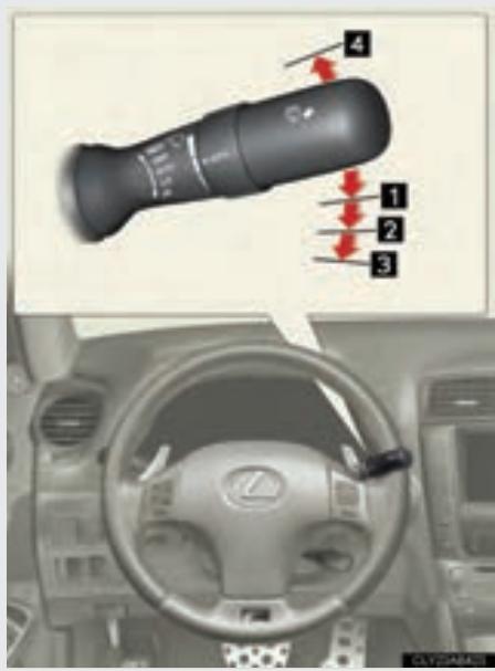LEXUS IS XE20 Phase 2 (2010-2013) - 2-3. Utilisation de l'éclairage et des essuie-glaces de pare-brise Essuie-glaces et lave-glace de pare-brise - 2
