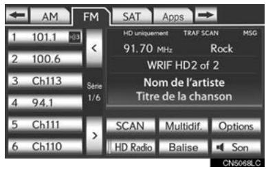 LEXUS IS XE20 Phase 2 (2010-2013) - Appuyez sur le bouton "AUDIO". - 2