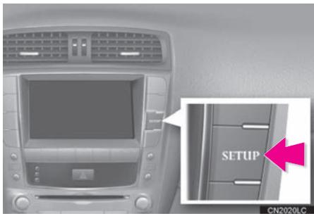 LEXUS IS XE20 Phase 2 (2010-2013) - Appuyez sur le bouton "SETUP". - 1