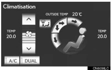 LEXUS IS XE20 Phase 2 (2010-2013) - RéGLAGE INDIVIDUEL DE LA TEMPERATURE - 1