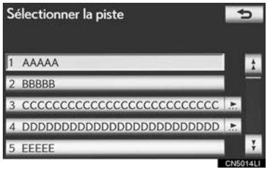 LEXUS IS XE20 Phase 2 (2010-2013) - SUR L'ECRAN DE LISTE DE PISTES - 1