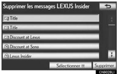 LEXUS IS XE20 Phase 2 (2010-2013) - Appuyez sur "Supprimer". - 2