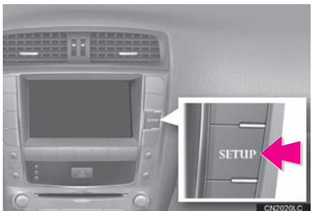 LEXUS IS XE20 Phase 2 (2010-2013) - Appuyez sur le bouton "SETUP". - 1