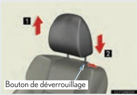 LEXUS IS XE20 Phase 2 (2010-2013) - 1-3. Equipements régiables (sièges, rétroviseurs, volant de direction) Appuis-têtes - 1