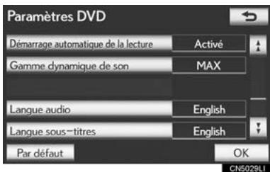 LEXUS IS XE20 Phase 2 (2010-2013) - PARAMÉTRES DVD - 2