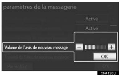LEXUS IS XE20 Phase 2 (2010-2013) - PARAMÉTRES DE VOLUME DE NOTIFICATION DE NOUVEAUMESSAGE - 2