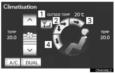 LEXUS IS XE20 Phase 2 (2010-2013) - BASCULEMENT AUX SORTIES D'AIR ET AU DÉBIT D'AIR - 1