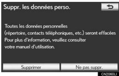 LEXUS IS XE20 Phase 2 (2010-2013) - SUPPRESSION DE DONNÉES PERSONNELLES - 2