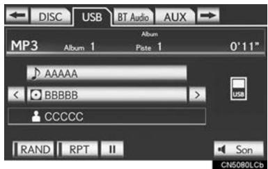 LEXUS IS XE20 Phase 2 (2010-2013) - LECTURE ET MISE SUR PAUSE D'UNE CLÉ USB - 2