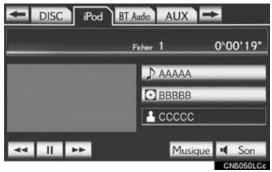 LEXUS IS XE20 Phase 2 (2010-2013) - SUR L'ÉCRAN DE COMMANDES VIDEO DEL'iPod - 1