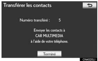 LEXUS IS XE20 Phase 2 (2010-2013) - LORSQUE LE RÉPERTOIRE TÉLEPHONIQUE EST VIDE - 5