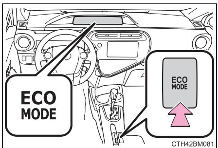 TOYOTA Prius C (2019) - Sélection du mode d'éco-conduite - 1
