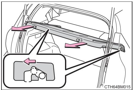 TOYOTA Prius C (2019) - Retrait du cache-bagages - 1