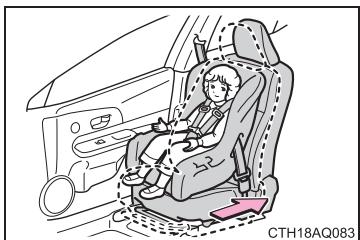 TOYOTA Prius C (2019) - En cas d'installation d'un siège de sécurité infant - 2