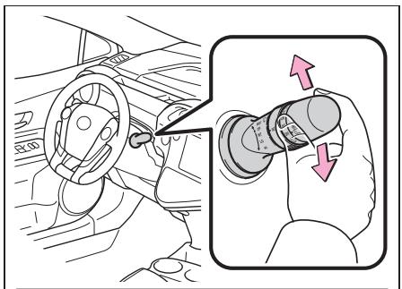 TOYOTA Prius C (2019) - Actionnement du levier d'essuie-glace - 1