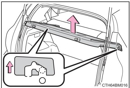 TOYOTA Prius C (2019) - Retrait du cache-bagages - 2
