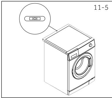 HAIER HD100A2939 - Nivelez le sèche-linge latéralement (Fig. 11-5): - 1