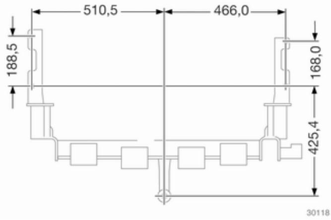 OPEL Zafira B - 2 Phase 2 (2008-2014) - Dimensions du dispositif d'attelage - 3